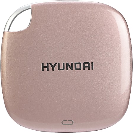 Hyundai 256GB Portable External Solid State Drive, HTESD250RG, Rose Gold