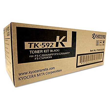 Kyocera TK 592K - Black - original - toner cartridge - for Kyocera FS-C2026, FS-C2126, FS-C2526, FS-C2626; FS-C5250