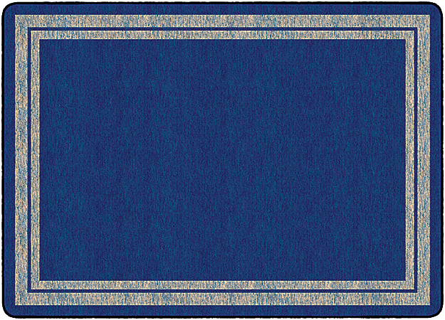 Flagship Carpets Double-Border Rug, Rectangle, 6' x 8' 4", Blue Light