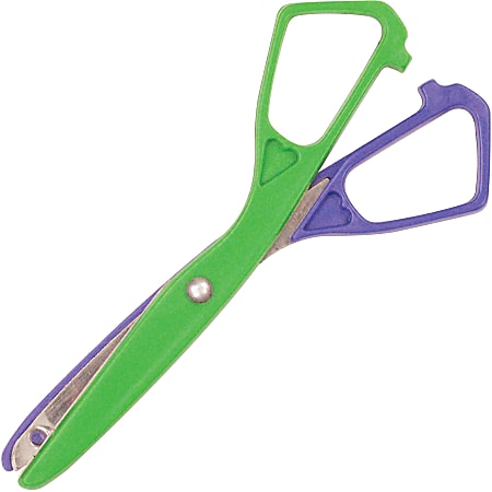 Westcott 5 1/2" Kids Safety Plastic Scissors - 5.5" Overall Length - Left/Right - Metal - Blunted Tip - Assorted - 1 Each