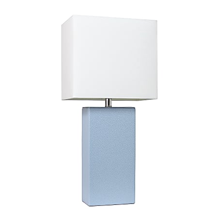 Lalia Home Lexington Table Lamp, 21"H, White/Periwinkle