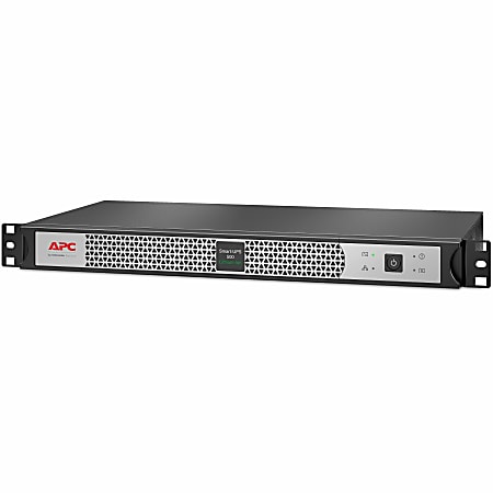 APC Smart-UPS, Line Interactive, 500VA, Lithium-ion, Rackmount 1U, 120V, 4x NEMA 5-15R outlets, Network Card, Short Depth - SCL500RM1UNC