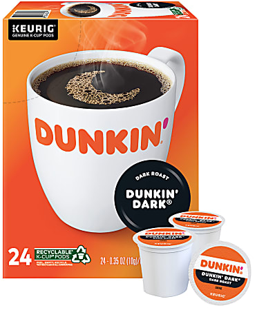 Dunkin' Donuts® Single-Serve Coffee K-Cup®, Dark Roast, Carton Of 24