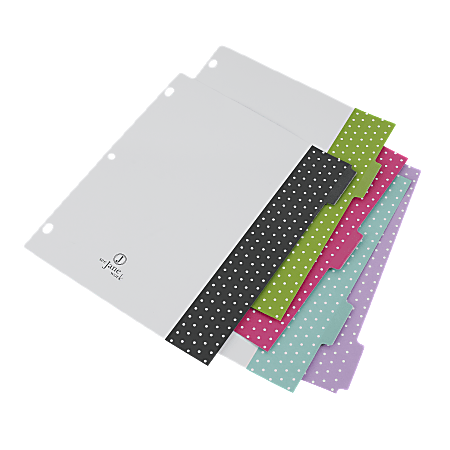 See Jane Work® 5-Tab Dividers, Assorted Dot