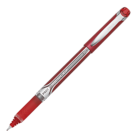 Pilot® Precise Grip™ Liquid Ink Rollerball Pens, Bold Point, 1.0 mm, Red Metallic Barrel, Red Ink, Pack Of 12