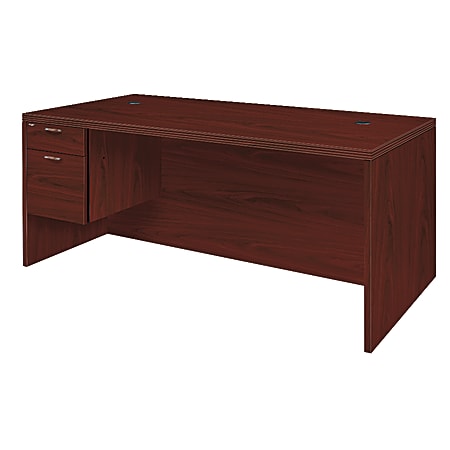 HON® Valido™ Collection, Rectangle Top Left-Pedestal Desk, Mahogany