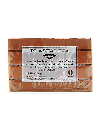 Van Aken Plastalina Modeling Clay, 4 1/2 Lb, Brown