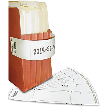 Tabbies File Pocket Handles, TAB68815, 2"W x 9 5/8"L, White, Tyvek, Pack Of 48