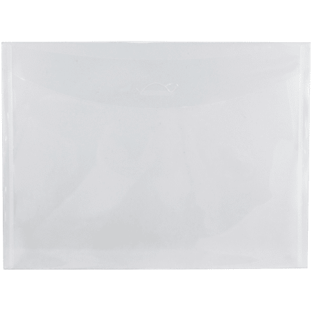 JAM Paper Plastic Envelopes Letter Size 8 78 x 12 Clear Pack Of 12 - Office  Depot