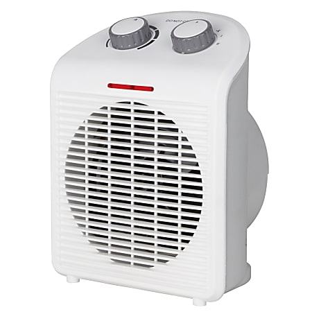 Comfort Glow 1500W Electric Fan Heater With Thermostat, 7-5/8" x 9-15/16", White