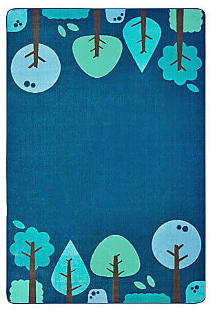 Carpets for Kids® KIDSoft™ Tranquil Trees Decorative Rug, 8’ x 12', Blue