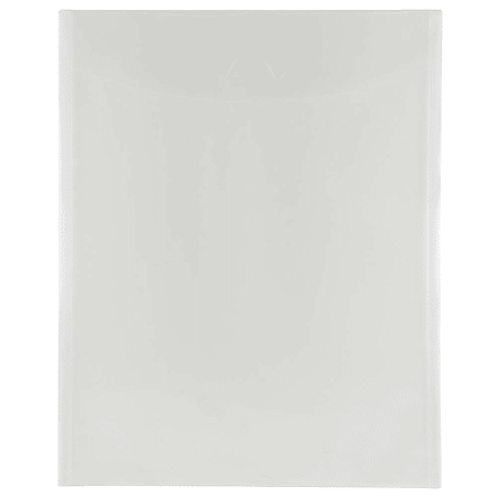 Jam Paper Plastic Envelopes with Tuck Flap Closure - Open End - 11 x 14 - Clear - 12/Pack