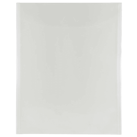 JAM Paper® Plastic Envelopes, 11" x 14", Clear, Pack Of 12