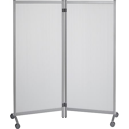 Paperflow Mobile Partition - 30" Width x 67" Height11.8" Length - Aluminum Frame - Translucent