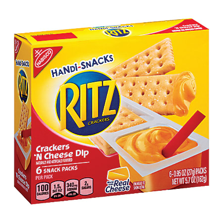 Kraft® Handi-Snacks Ritz Crackers And Cheese Dip, 0.95 Oz, Pack Of 6