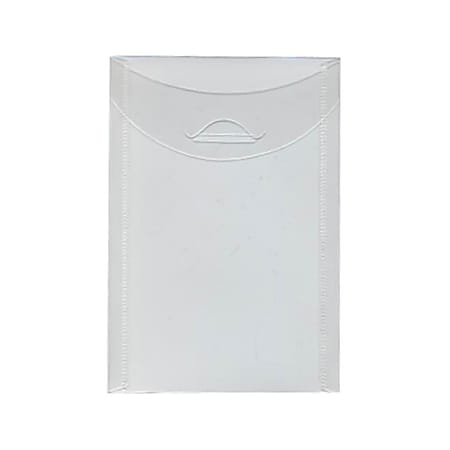 JAM Paper® Plastic Envelopes, 4 1/8" x 6", Clear, Pack Of 12