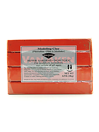 Van Aken Plastalina Modeling Clay, 4 1/2 Lb, Terra Cotta