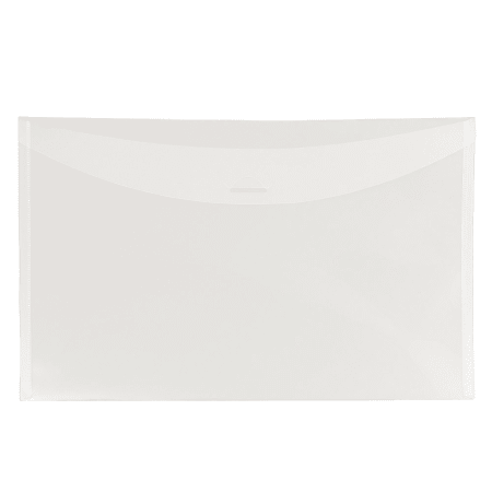 JAM Paper® Plastic Envelopes, 6" x 9", Clear, Pack Of 12