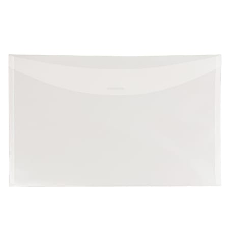 JAM Paper® Plastic Envelopes, 6" x 9", Clear, Pack Of 12