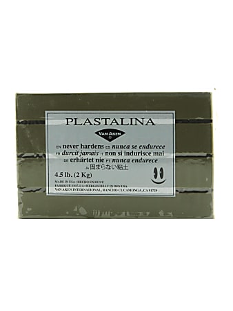 Van Aken Plastalina Modeling Clay, 4 1/2 Lb, Sculptor Gray