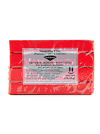 Van Aken Plastalina Modeling Clay, 4 1/2 Lb, Red