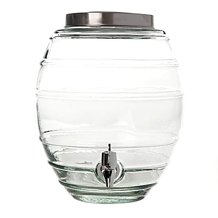 Gibson Home General Store Glass Beverage Dispenser, 2.1 Gallon, Clear