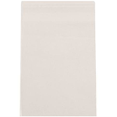 JAM Paper® Self-Adhesive Cello Sleeve Envelopes, 4 5/8" x 5 7/8", Clear, Pack Of 100