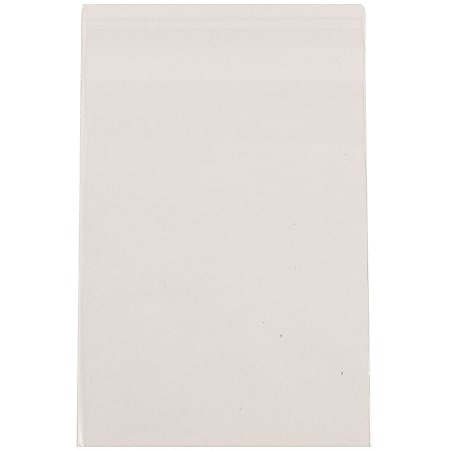 JAM Paper® Self-Adhesive Cello Sleeve Envelopes, 4 5/8" x 5 7/8", Clear, Pack Of 100