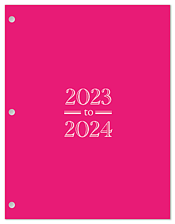 2023-2024 Office Depot® Brand Fashion Monthly Academic Planner, 8-1/4" x 10-3/4", Bright Solids, July 2023 to June 2024, N20221743