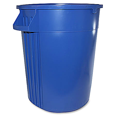 Gator 44-gallon Container - Lockable - 44 gal Capacity - Crush Resistant, Impact Resistant, Spill Resistant, Handle - 31.6" Height x 23.8" Width - Polyethylene Resin, Plastic - Blue - 1 Each