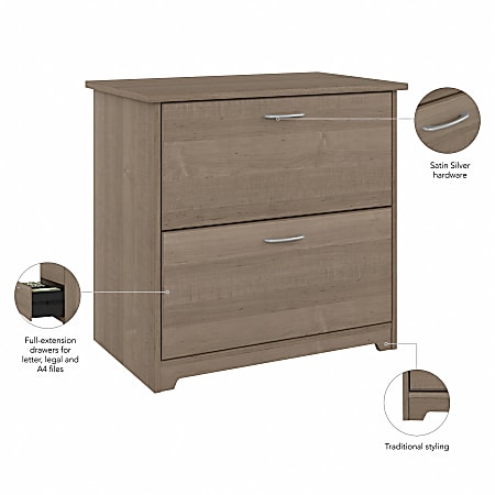 Bush Furniture Cabot 31 14 W x 19 47 D Lateral 2 Drawer File