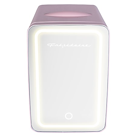 Frigidaire® 0.35 Cu. Ft. 15-Can Mini Portable Personal Refrigerator With Lighted Mirror Door, Pink
