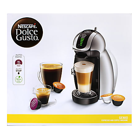 Nescafe Dolce Gusto Genio 2 Coffeemaker With Gusto Coffee Capsules And Rack  Silver - Office Depot