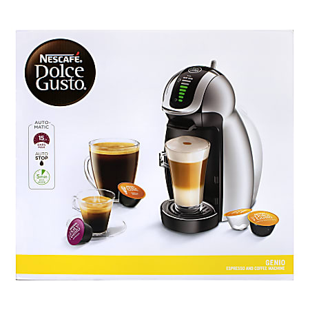  NESCAFÉ Dolce Gusto Coffee Machine, Genio 2, Espresso,  Cappuccino and Latte Pod Machine, Silver : Grocery & Gourmet Food