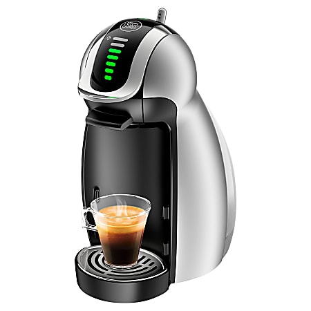 Nescafe Dolce Gusto Genio 2 Coffeemaker With Gusto Coffee Capsules And Rack Silver Office Depot