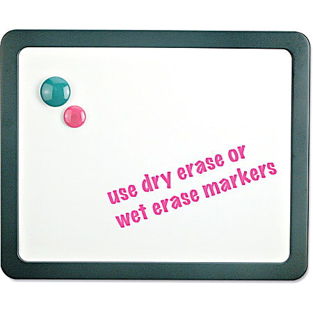 Universal Recycled Cubicle Dry Erase Board, 15 7/8x 12 7/8, Charcoal, with Three Magnets - 15.9" (1.3 ft)x 12.9" (1.1 ft) - 08165