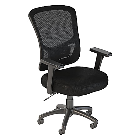 Bush Business Furniture Custom Comfort High Back Ergonomic Mesh Office Chair, Black, Standard Delivery