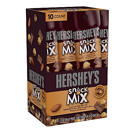 Hershey's® Snack Mix Tubes, 2 Oz, Pack Of 10