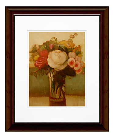 Timeless Frames® Floral Katrina Brown Wall Artwork, 20" x 16", Red And White Flowers I
