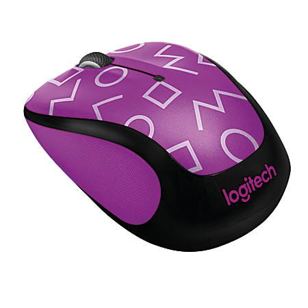 Logitech® Play Collection M325c Wireless Mouse, Geo Purple, 910-004742