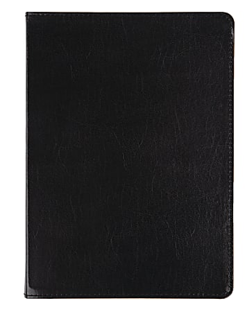 FORAY® Bonded Leather Journal, 192 Pages, 7 1/2" x 10", Black