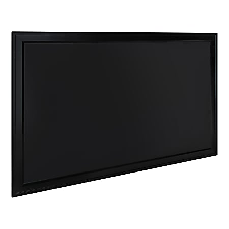 DesignOvations Bosc Magnetic Framed Chalkboard, 43-1/2” x 27-1/2”, Black, Black Plastic Frame