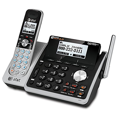 2-Line Home Office Answering System with 3 Cordless Phones Set TL88102 2 88002 
