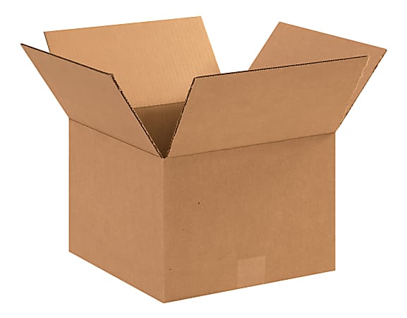 Office Depot® Brand Corrugated Box, 12" x 12" x 8", Kraft