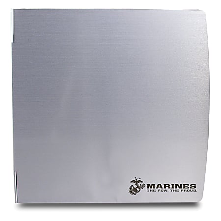 Saunders Aluminum Tuff 3-Ring Binder, 2" Round Rings, Silver