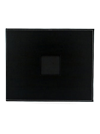 American Crafts D-Ring Album, 12" x 12", Black, Faux Leather