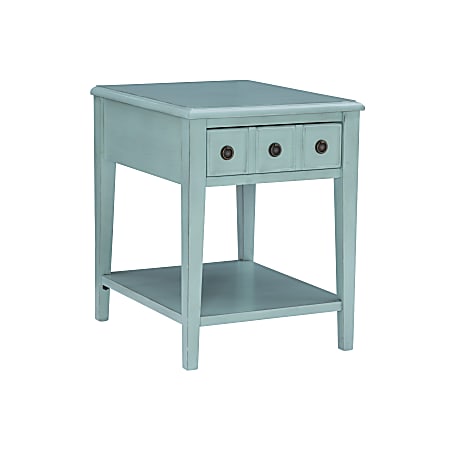 Powell Southam Side Table, 26"H x 24"W x 20"D, Teal