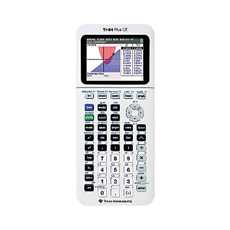 Texas Instruments® TI-84 Plus CE Color Graphing Calculator, White