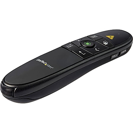 StarTech.com Wireless Presentation Remote with Green Laser Pointer 90ft ...