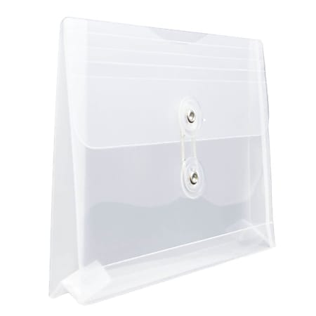 JAM Paper Index Booklet Plastic Envelopes 5 12 x 7 12 Gummed Seal Clear ...